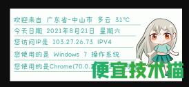 网站添加显示IP信息图片  IP信息图片 第2张