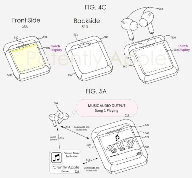 苹果新专利显示AirPods充电盒会加上屏幕