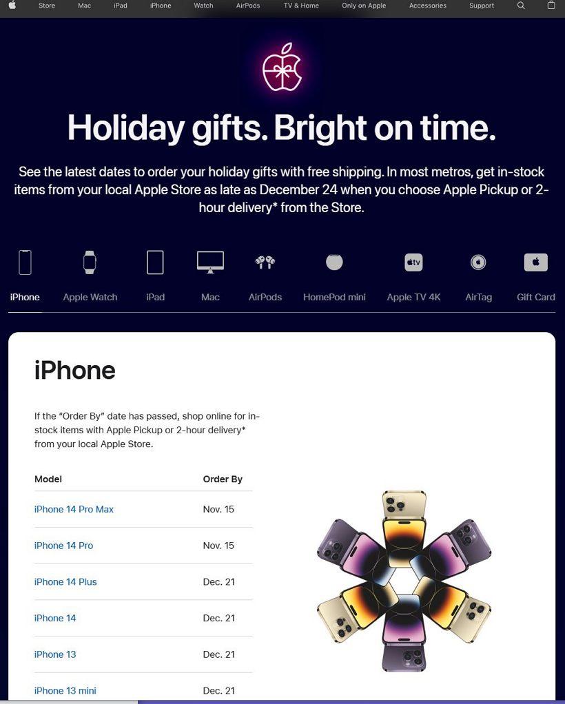 想买Apple产品作圣诞礼物？苹果公开最迟下单时间！