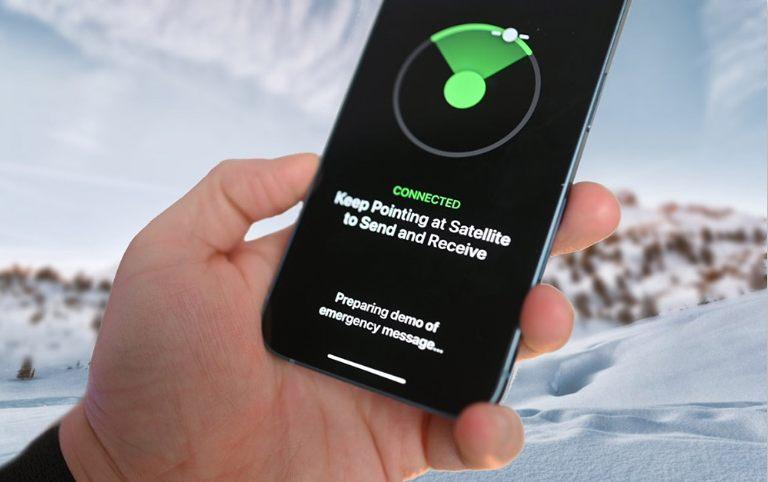 在无信号的山中使用iPhone卫星紧急求救