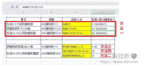 wps随机生成数字怎么弄_wps表格生成随机数的方法