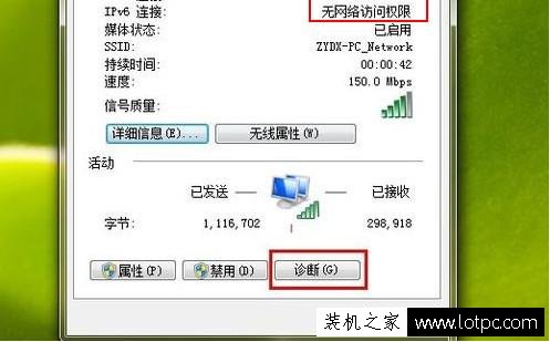 Win7电脑系统IPV6无网络访问权限解决方法