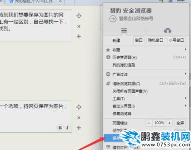 保存网页为图片