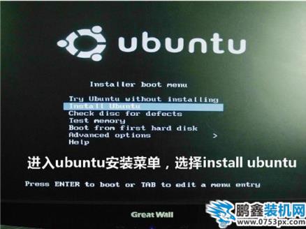 u盘安装Ubuntu