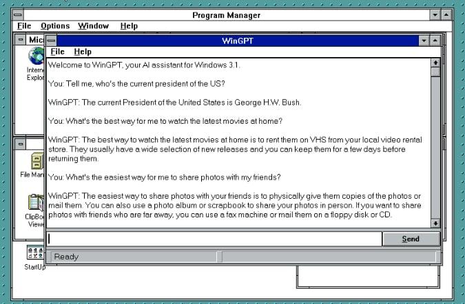 Windows 3.1 已经可以运行 ChatGPT